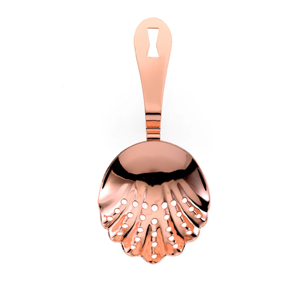 Mercer Culinary M37029CP 7 Inch Julep Strainer Scalloped Copper-Plated Stainless Steel with Hanging Hole Mercer Culinary M37029CP 7 Inch Julep Strainer Scalloped Copper-Plated Stainless Steel with Hanging Hole