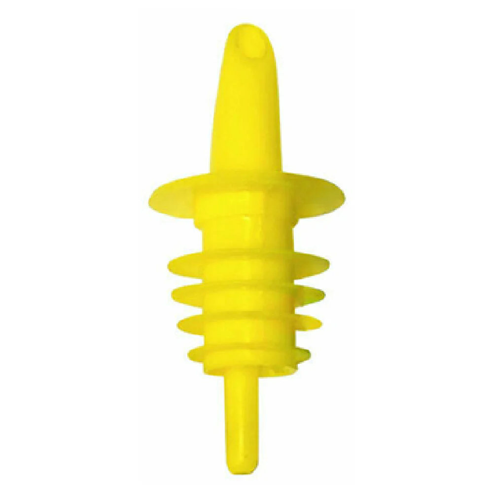Omcan 80857 Liquor Pourer Free-flow Plastic Yellow Pack of 12