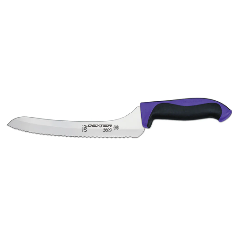 S360-9SCP-PCP 9 Inch Stamped Knife with Scalloped Edge Purple Polypropylene Handle S360-9SCP-PCP 9 Inch Stamped Knife with Scalloped Edge Purple Polypropylene Handle