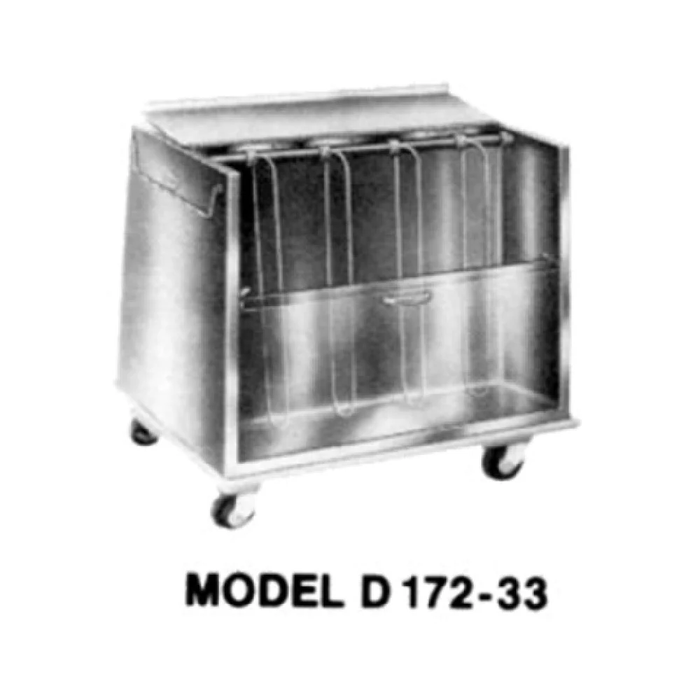 Dinex DXPD17033 33 Inch Heated Dish Storage Cart Enclosed Extra Low Stainless Steel