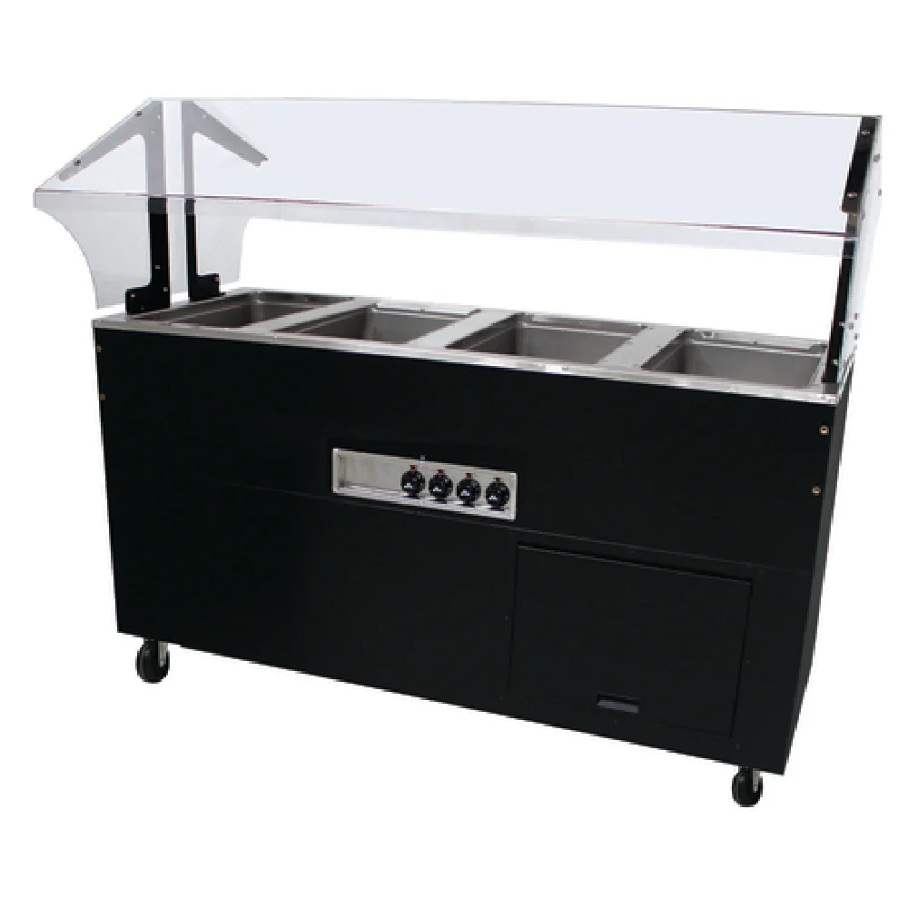 Advance Tabco BSW4-240-B-SB 62 Inch Portable Hot Food Buffet Table Electric Stainless Steel Top