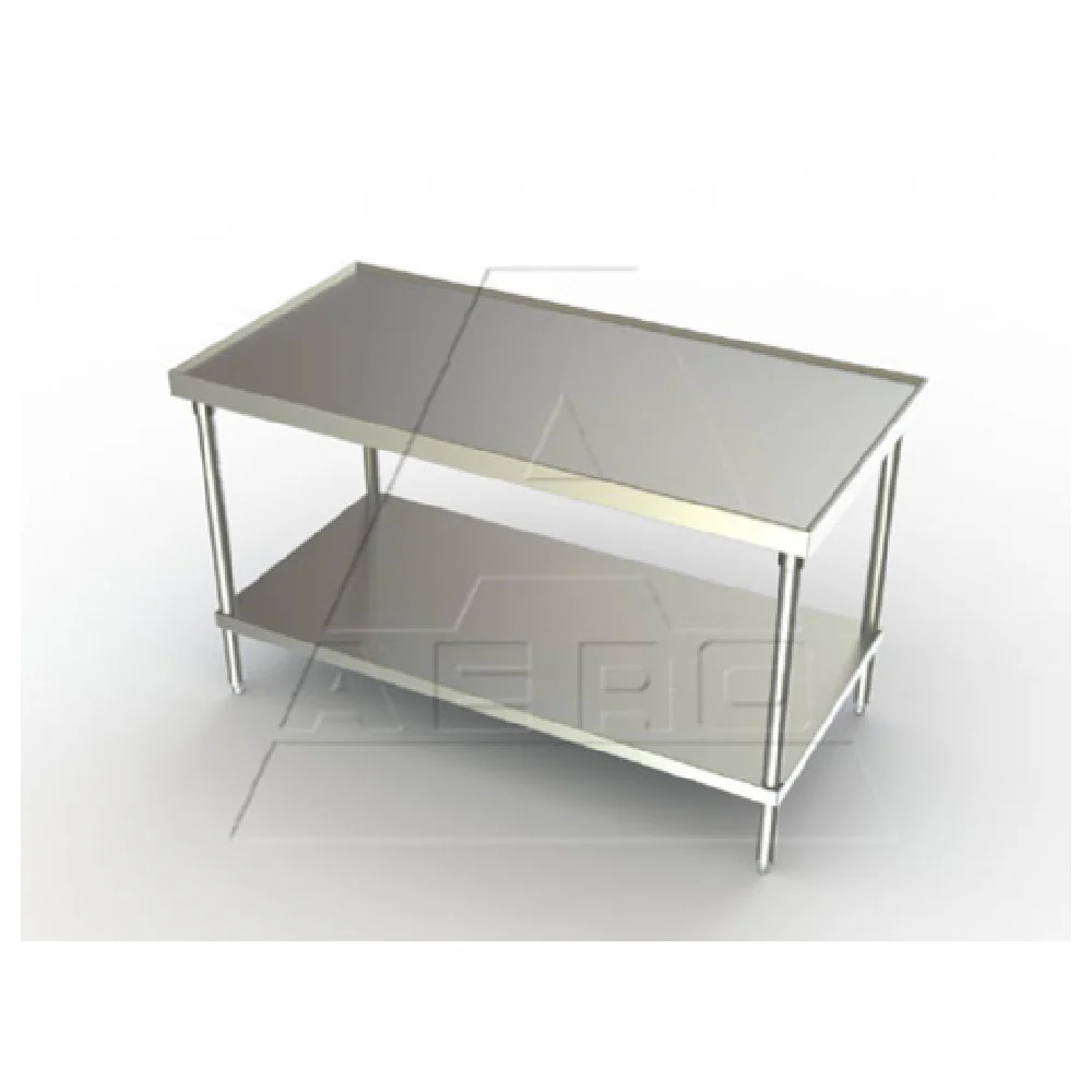 AERO Manufacturing 1TS-3048 48 Inch 14 Gauge Stainless Steel Work Table with Undershelf