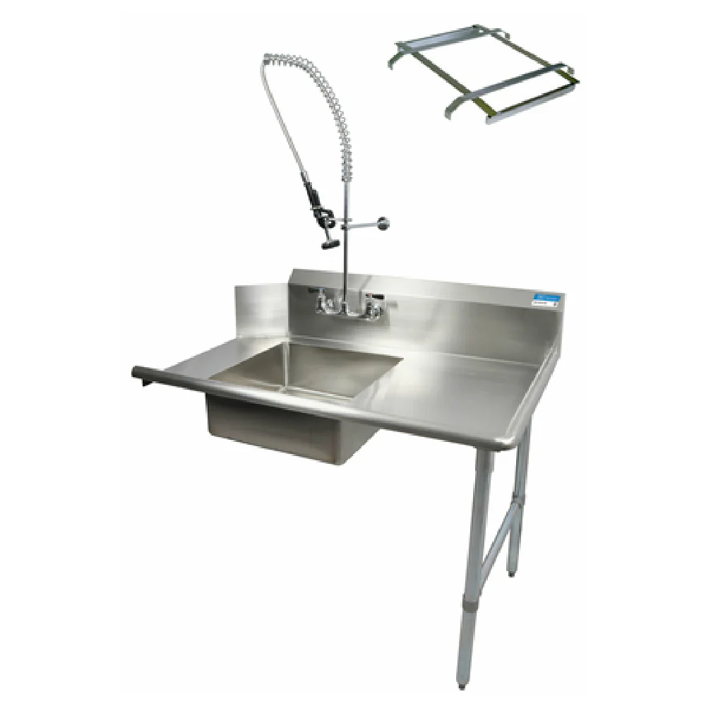 BK Resources BKSDT-72-R-SS-P2-G 72 Inch Soiled Dishtable Right to Left Operation with 18 Gauge Stainless Steel Top