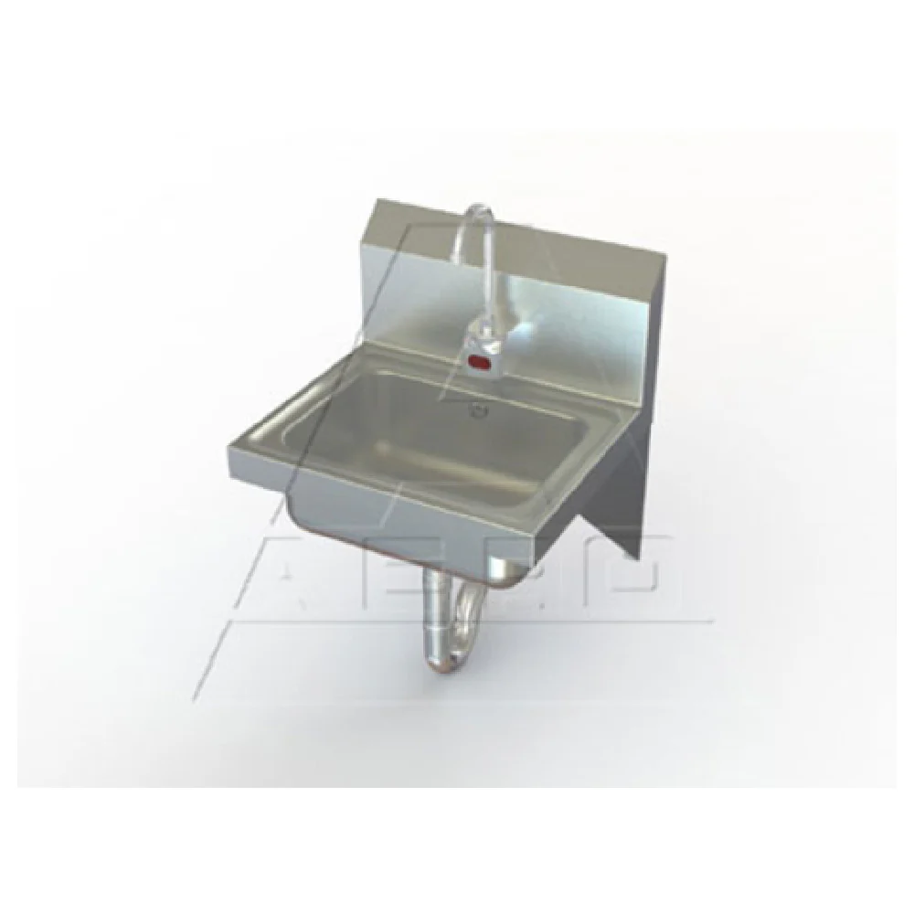 AERO Manufacturing HSDE 14 Inch Wall Mounted Hand Sink with Splash and Faucet AERO Manufacturing HSDE 14 Inch Wall Mounted Hand Sink with Splash and Faucet