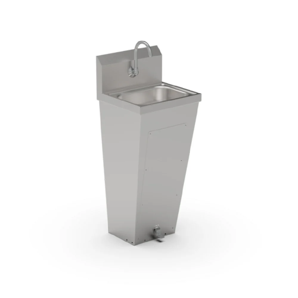 John Boos PBHS-F-1410-FV1-T 14 Inch Pro-Bowl Hand Sink Tappered Pedestal Stainless Steel John Boos PBHS-F-1410-FV1-T 14 Inch Pro-Bowl Hand Sink Tappered Pedestal Stainless Steel