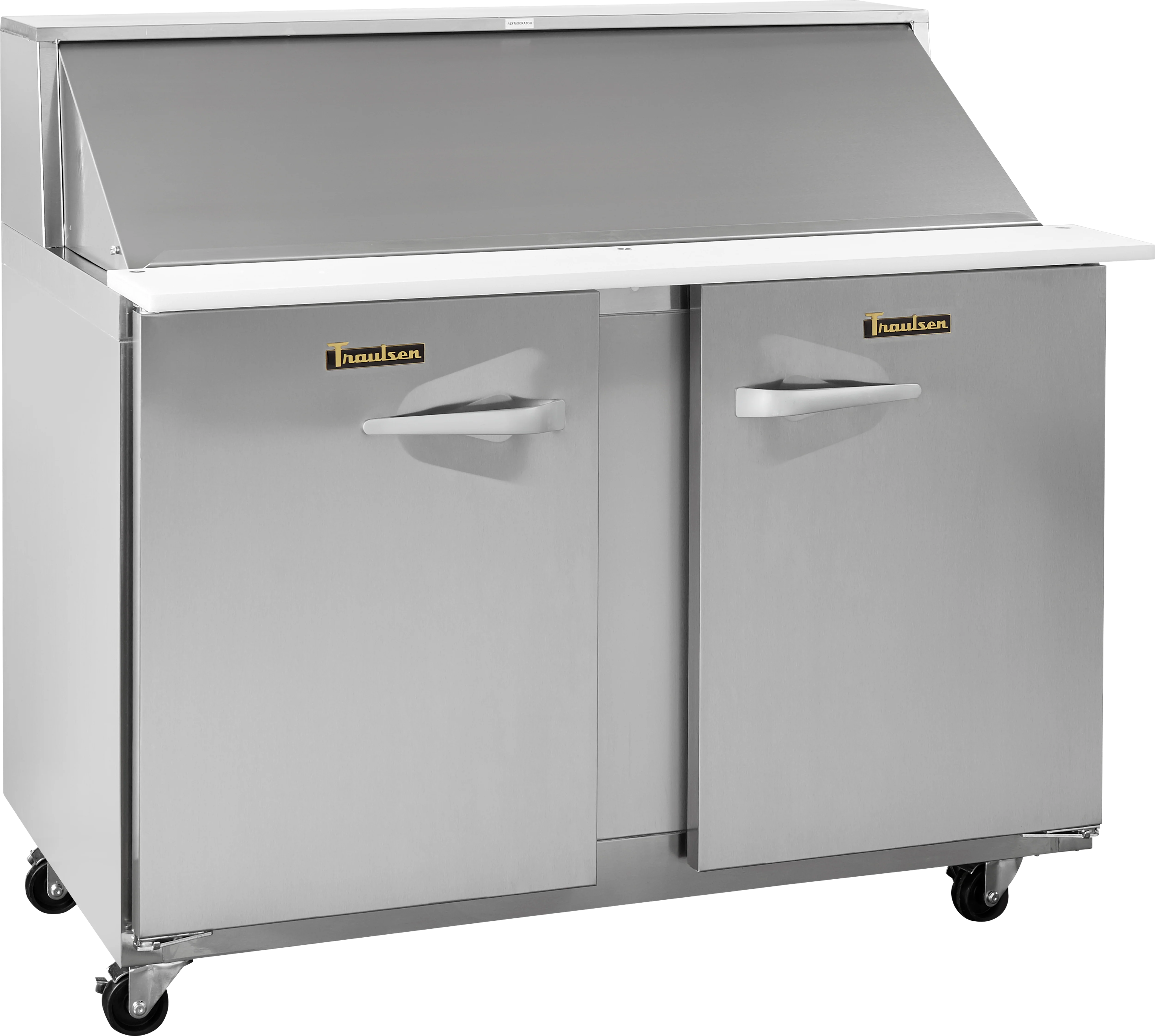 Traulsen UPT488-RR-SB 48 Inch Refrigerated Counter Sanitary Sandwich Unit with Roll-top Lid Traulsen UPT488-RR-SB 48 Inch Refrigerated Counter Sanitary Sandwich Unit with Roll-top Lid
