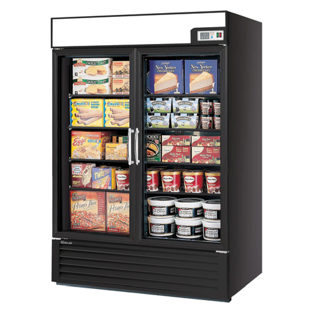 Turbo Air TGF-49FAB-N 54 Inch Two-section Swing Door Freezer 39.88 Cu Ft Black