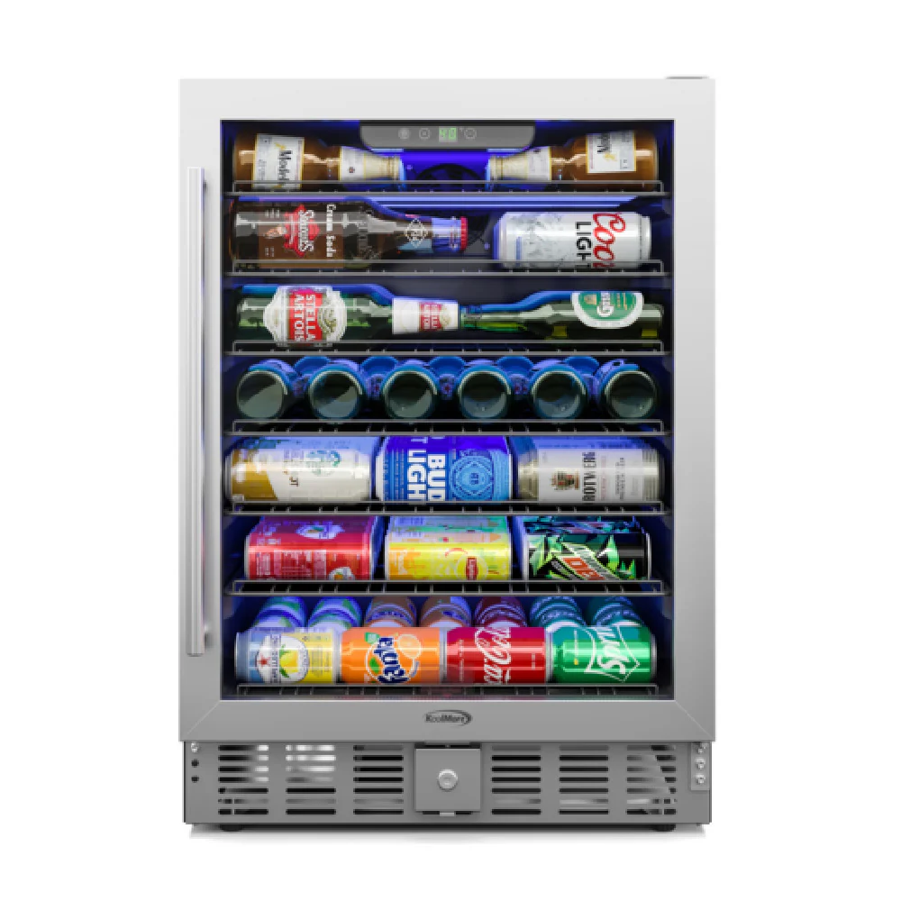 Koolmore KM-BIR5C-GD 23 Inch Residential Undercounter Refrigerator 5 cu ft Stainless Steel Glass Door