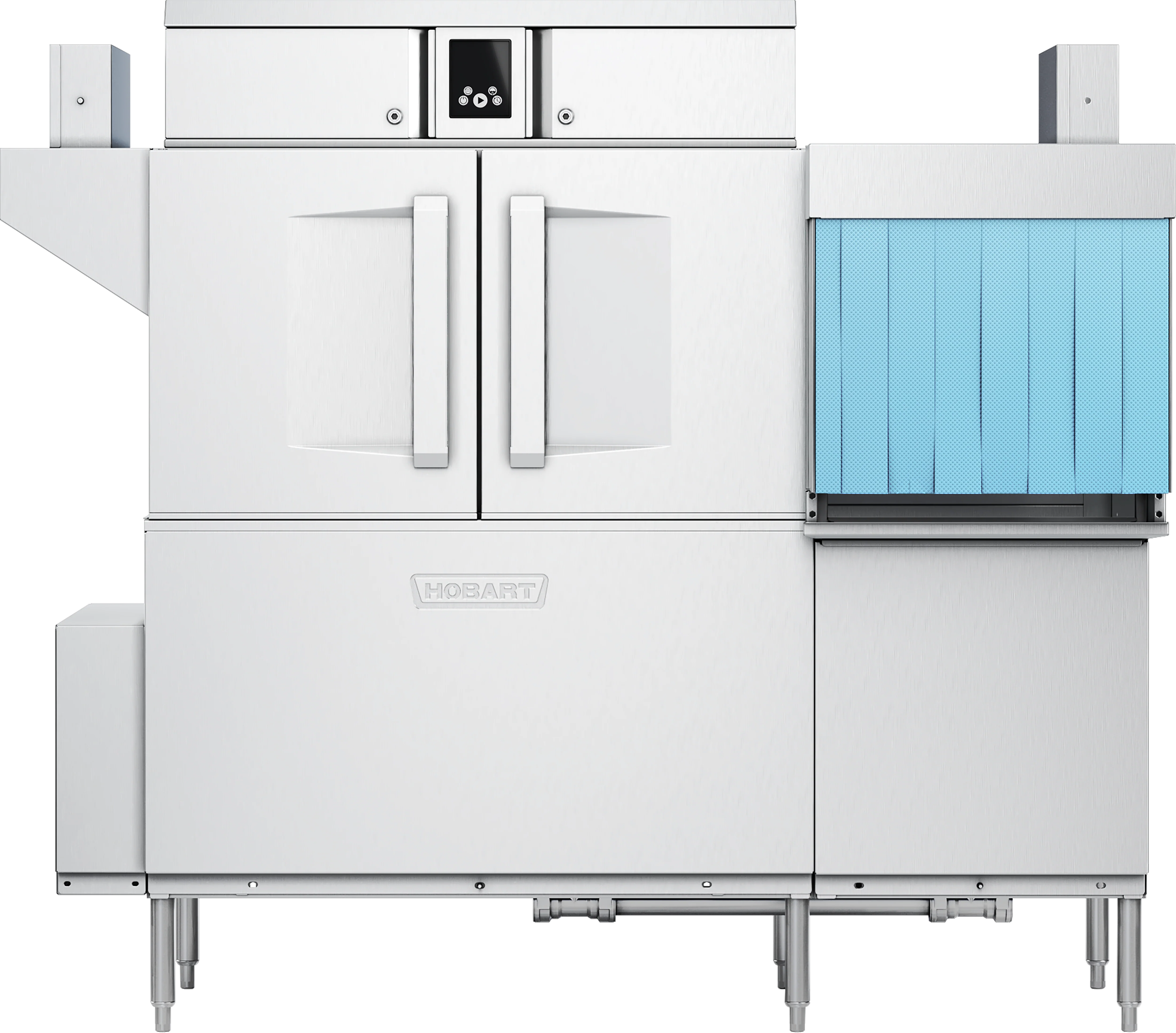 Hobart CL66-DWR+BUILDUP 44 Inch Conveyor Dishwasher with Power Scrapper Energy Recovery Hobart CL66-DWR+BUILDUP 44 Inch Conveyor Dishwasher with Power Scrapper Energy Recovery