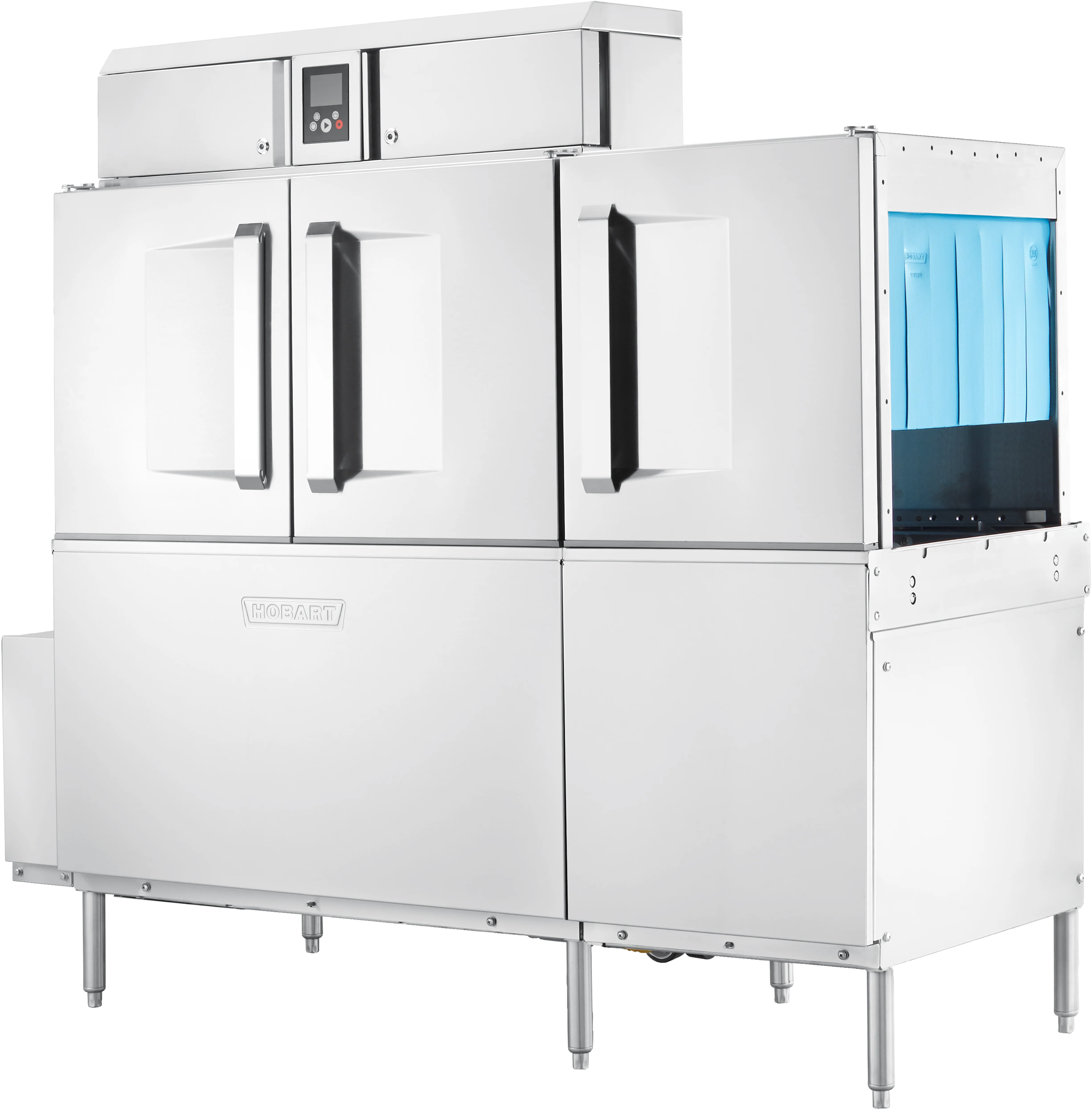 Hobart CL66-DWR+BUILDUP 44 Inch Conveyor Dishwasher with Power Scrapper Energy Recovery Hobart CL66-DWR+BUILDUP 44 Inch Conveyor Dishwasher with Power Scrapper Energy Recovery