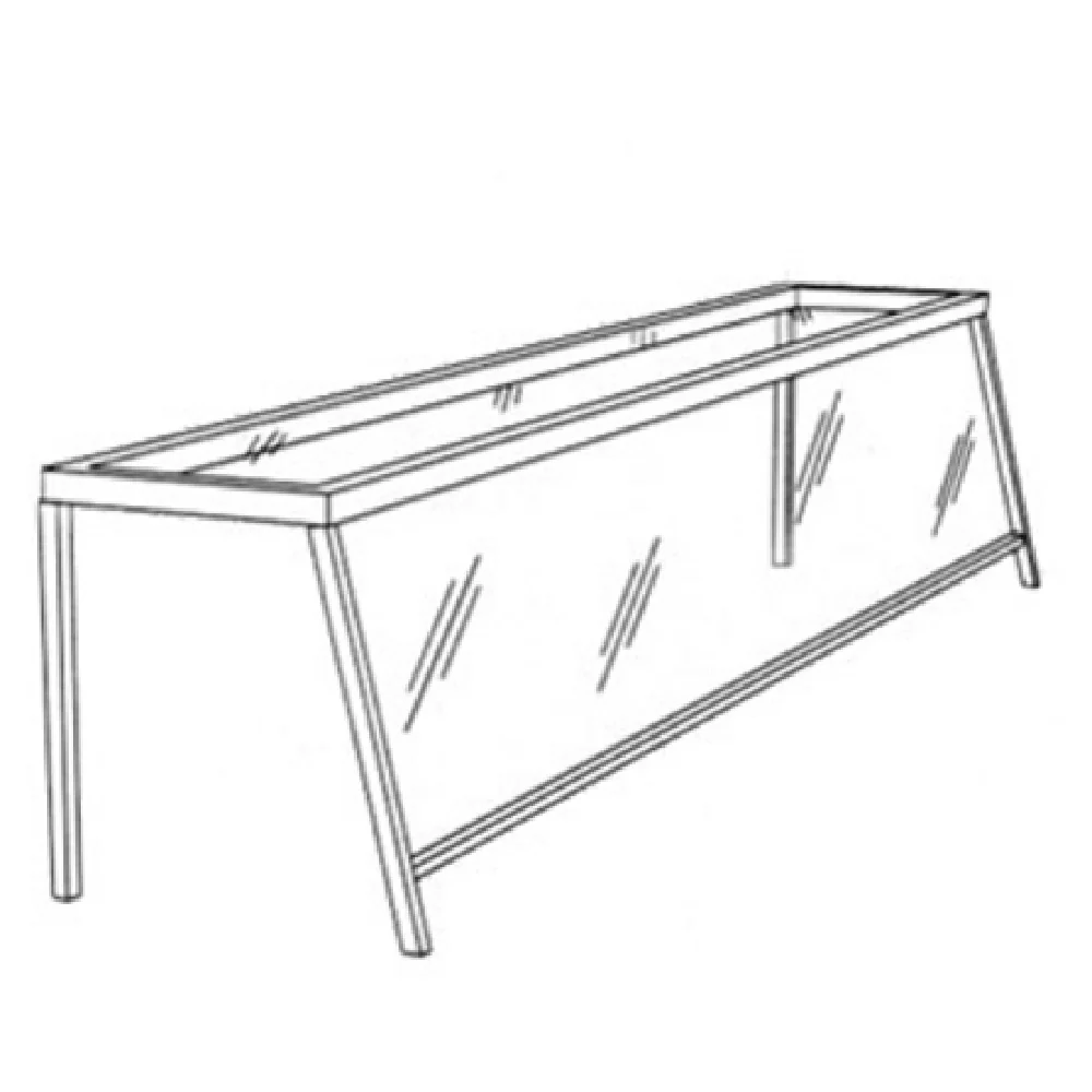 Atlas Metal PRGT-6 90 Inch Protector Case with Laminated Glass Countertop