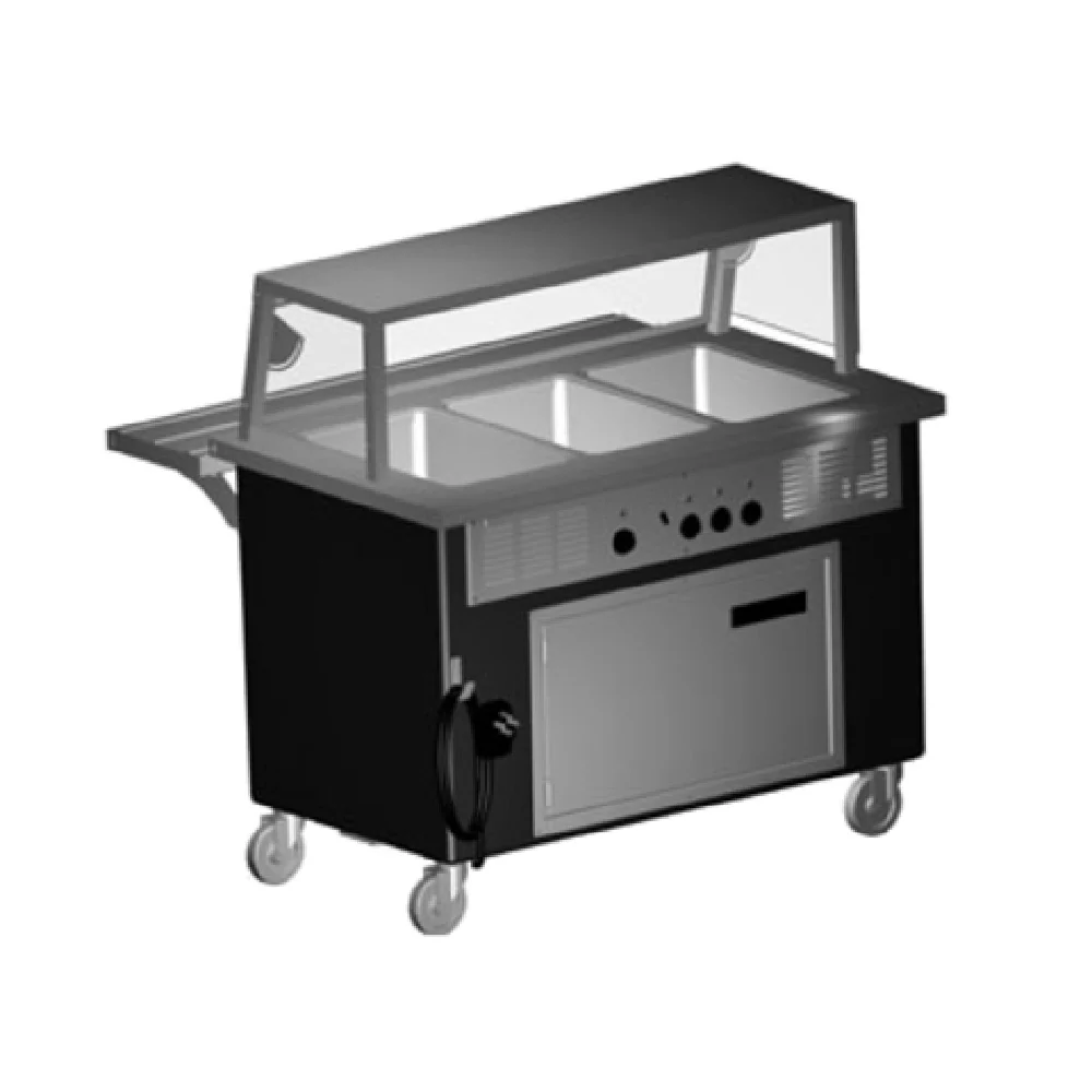 Delfield KH-2 36 Inch Electric Hot Food Serving Counter Fiberglass with Heated - 2-pan