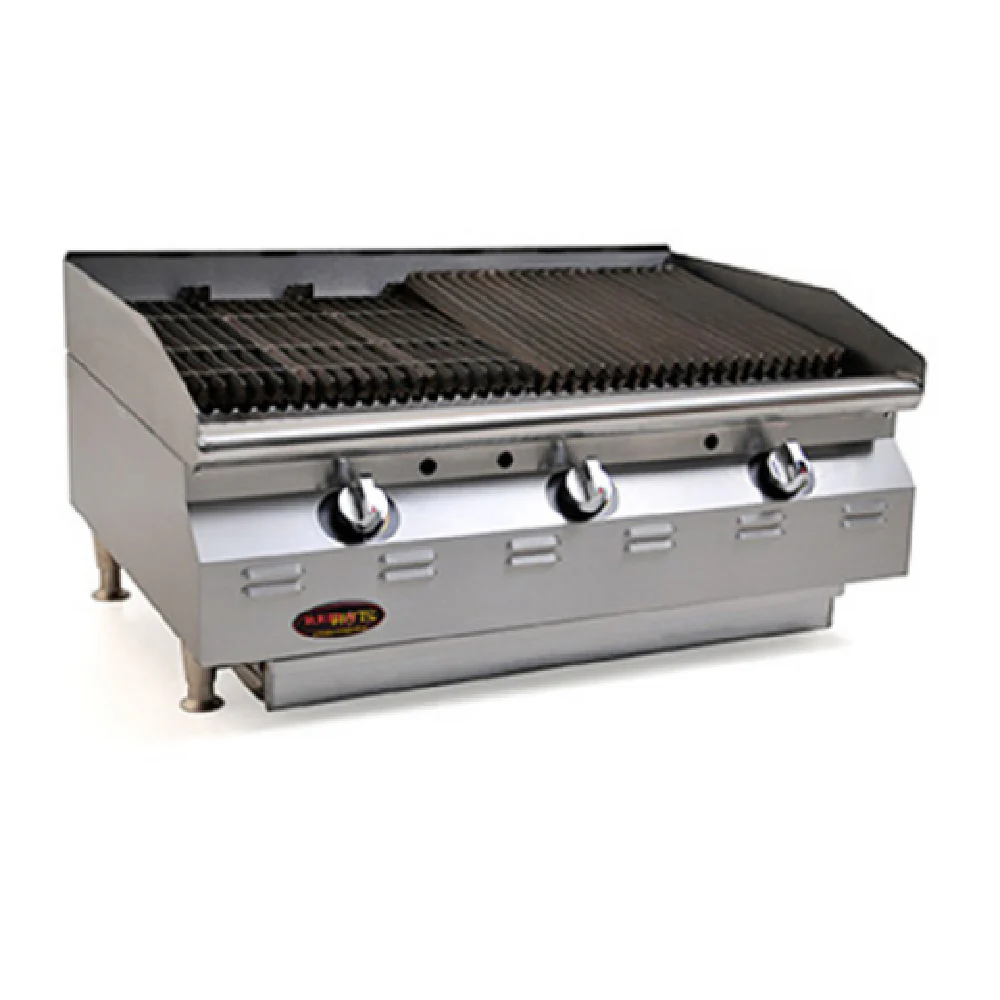 Eagle CLCHRB-48-NG-X 48 Inch Gas Charbroiler with Stainless Steel Radiants 160000 BTU