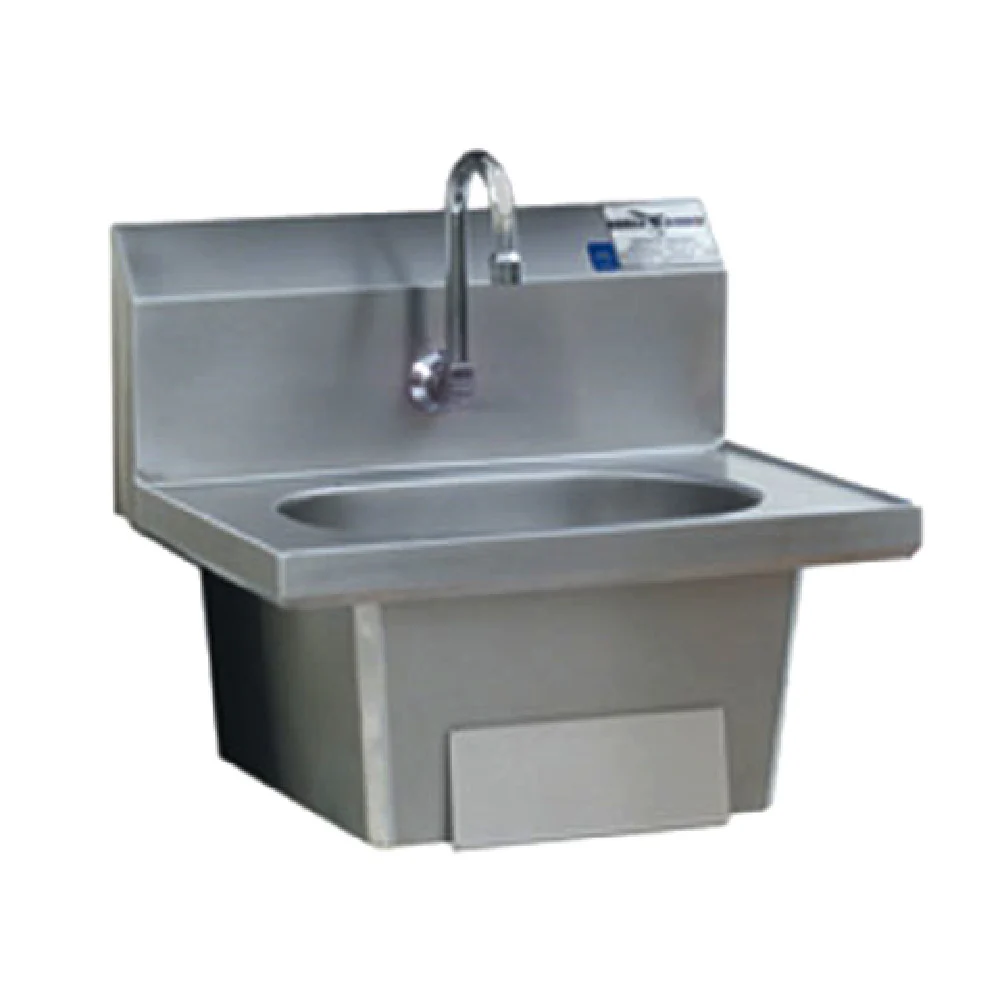 Eagle HSA-10-FKP 13-1/2 Inch Hand Sink with Single Knee Pedal and Splash Spout Stainless Steel