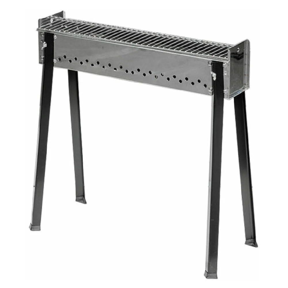 Omcan 47316 Charcoal Grill 25 Inch Width Stainless Steel with Cooking Area 21.3 to 5.5 Inch