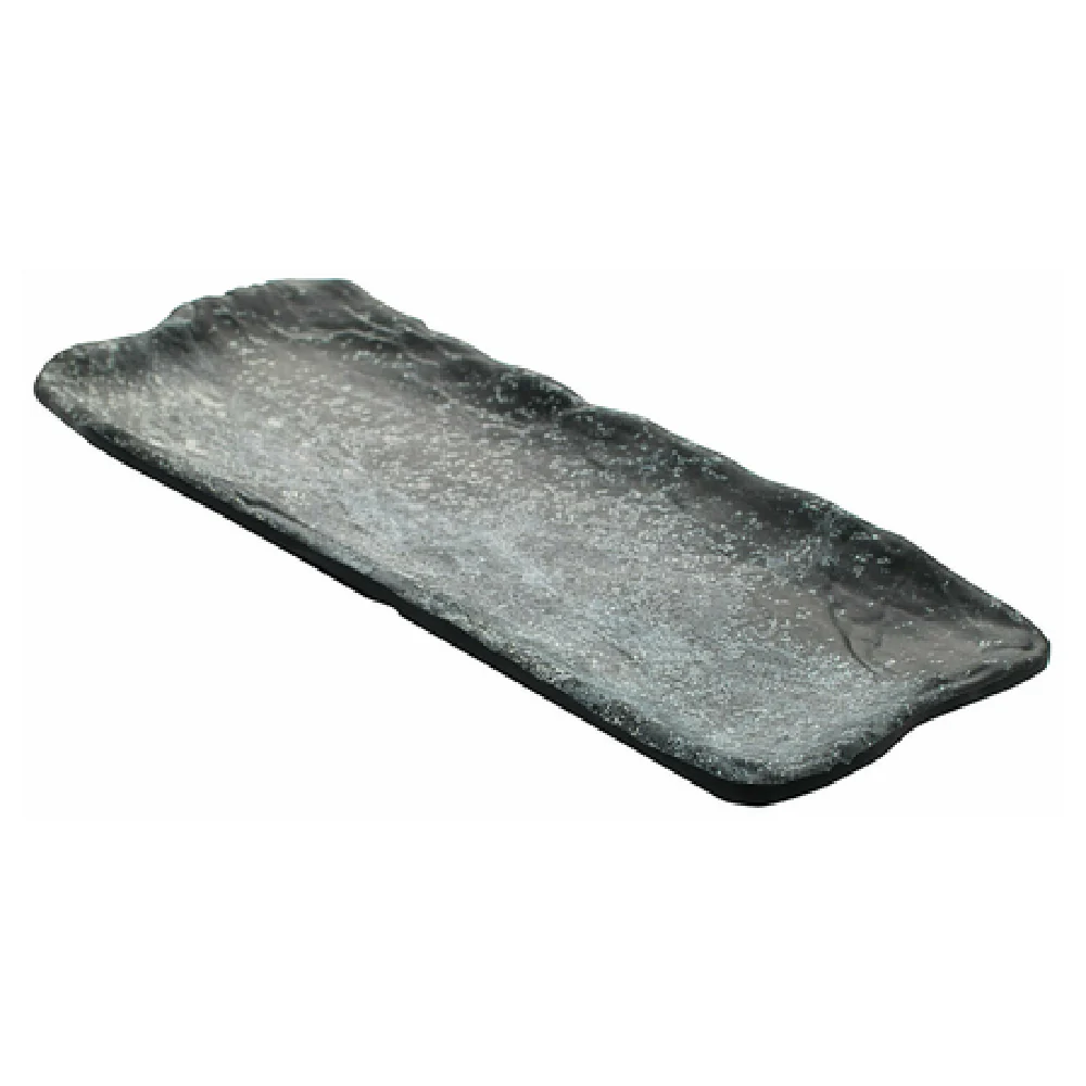 GET Enterprises 15005101007 9-1/10 Inch Oblong Plate Melamine BPA Free Weathered Pewter GET Enterprises 15005101007 9-1/10 Inch Oblong Plate Melamine BPA Free Weathered Pewter