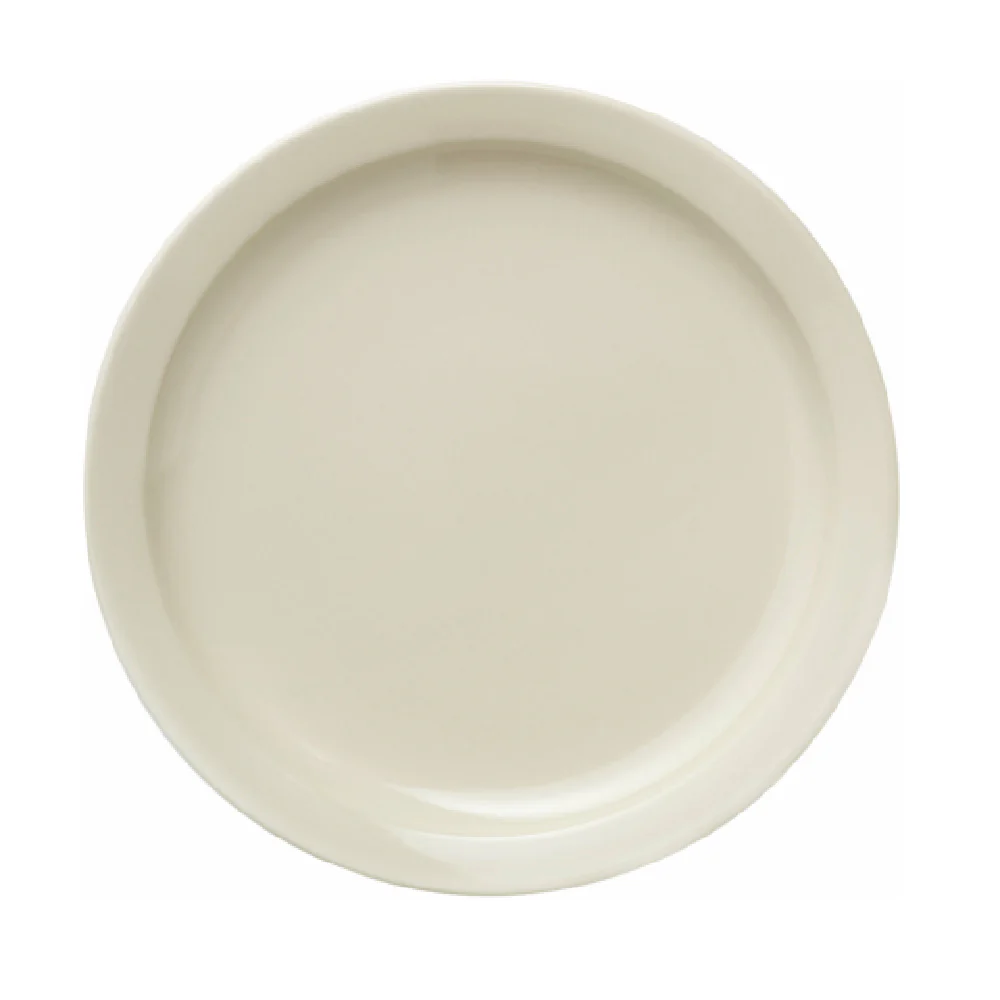 Libbey 740-901-114 10-1/4 Inch Diameter Round Plate Porcelain Narrow Rim Cream White Libbey 740-901-114 10-1/4 Inch Diameter Round Plate Porcelain Narrow Rim Cream White