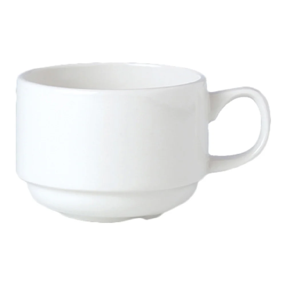 Steelite 11010217 7.0 Oz Slimline Stacking Cup Alumina Vitrified White