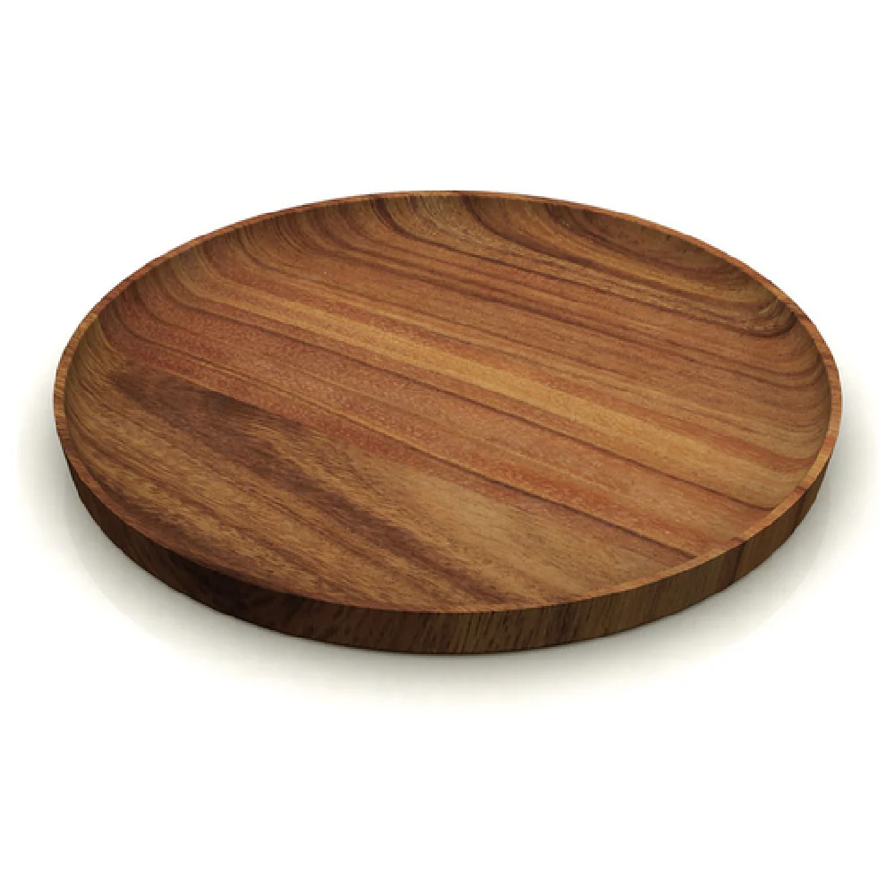 BauscherHepp P401230 11-13/16 Inch Dia Round Flat Plate Acacia Wood BauscherHepp P401230 11-13/16 Inch Dia Round Flat Plate Acacia Wood