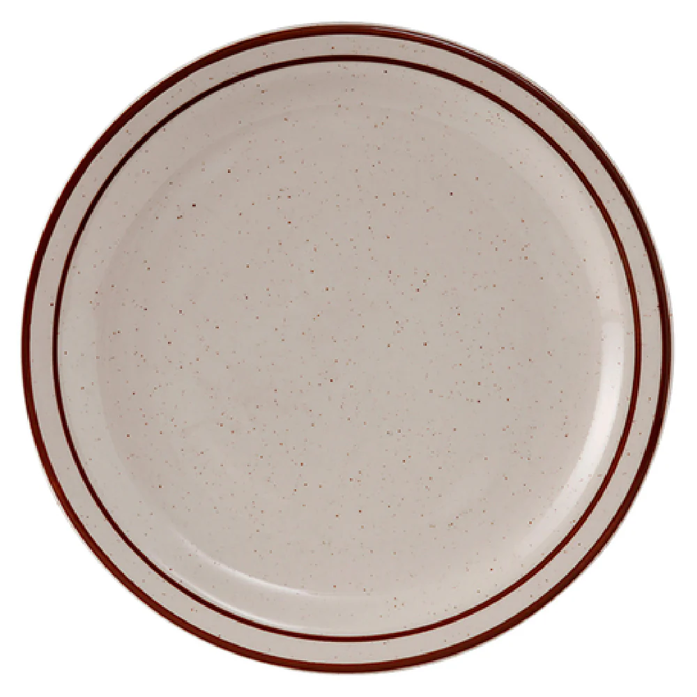 Tuxton TBS-009 9-1/2 Inch Round Plate with Narrow Rim Ceramic Lead-Free