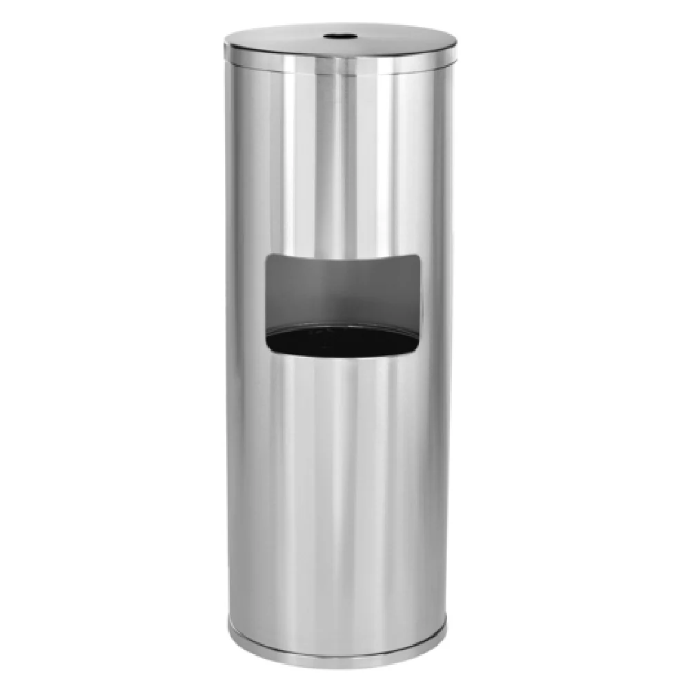 Alpine Industries ALP4777 13 Inch Wet Wipe Dispenser with Built-in Trash Can Stainless Steel Floor Model