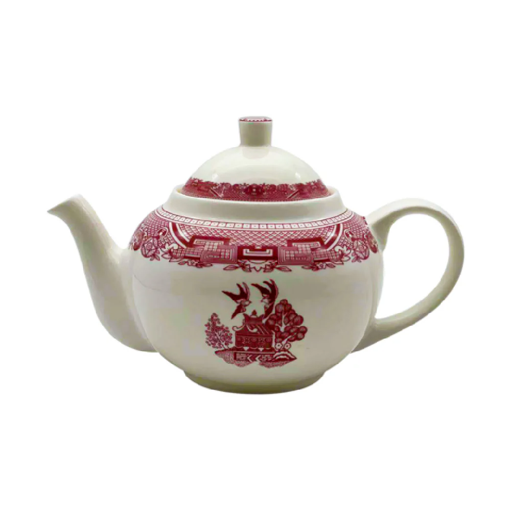 Cameo China 688-16PL 32 Oz. Pink Willow Tea Pot Vitrified Ceramic Cameo China 688-16PL 32 Oz. Pink Willow Tea Pot Vitrified Ceramic