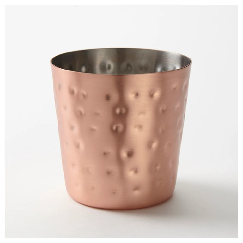 American Metalcraft FFCCH37 14 Oz Copper French Fry Cup Round Hammered Finish