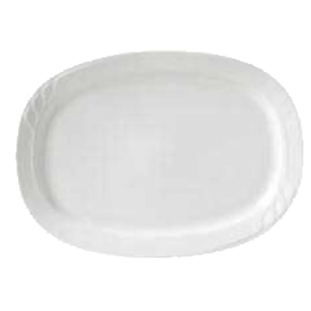 Vertex China SAU-14-B 14 Inch Oblong Platter Sculpted Lines Blueberry Vertex China SAU-14-B 14 Inch Oblong Platter Sculpted Lines Blueberry