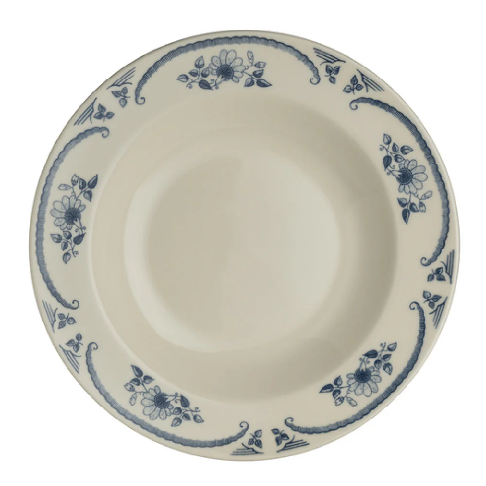 Steelite HL3805035 11 Inch 20 Oz Round Pasta Bowl China American Rose Blue Steelite HL3805035 11 Inch 20 Oz Round Pasta Bowl China American Rose Blue