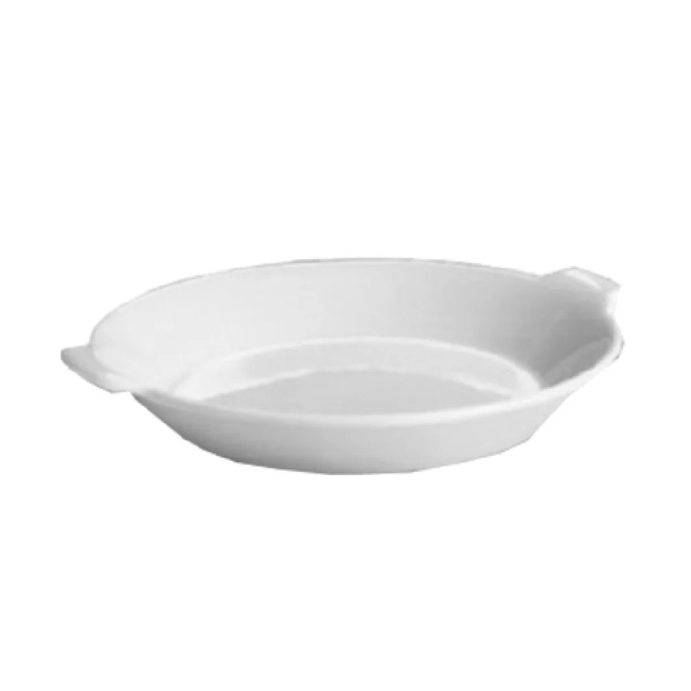 Steelite HL21860AWHA 9-1/4 Inch Au Gratin Dish White Lug Handled China