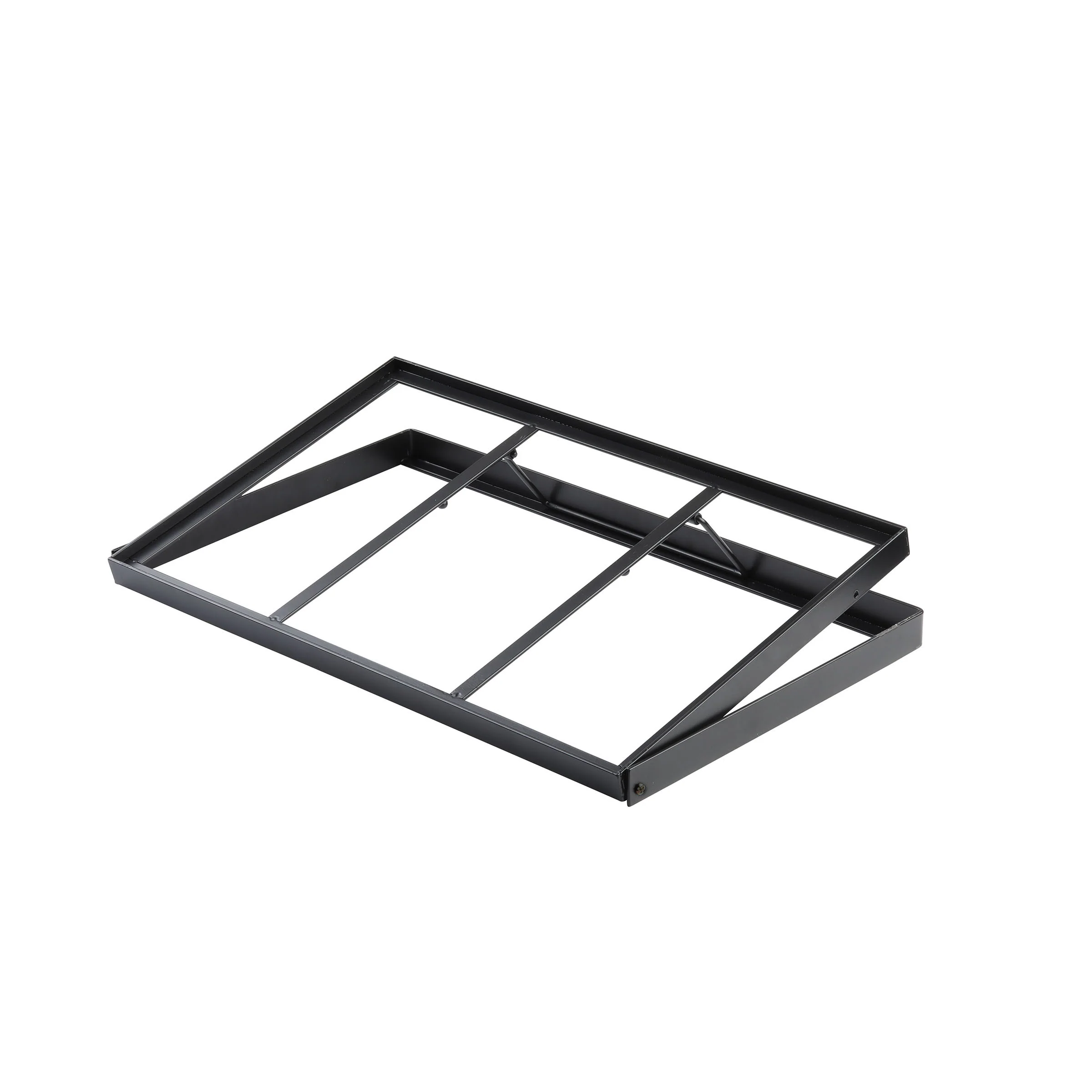 Tablecraft 11448 13-1/2 Inch Crate Stand Collapsible Powder Coated Steel Black