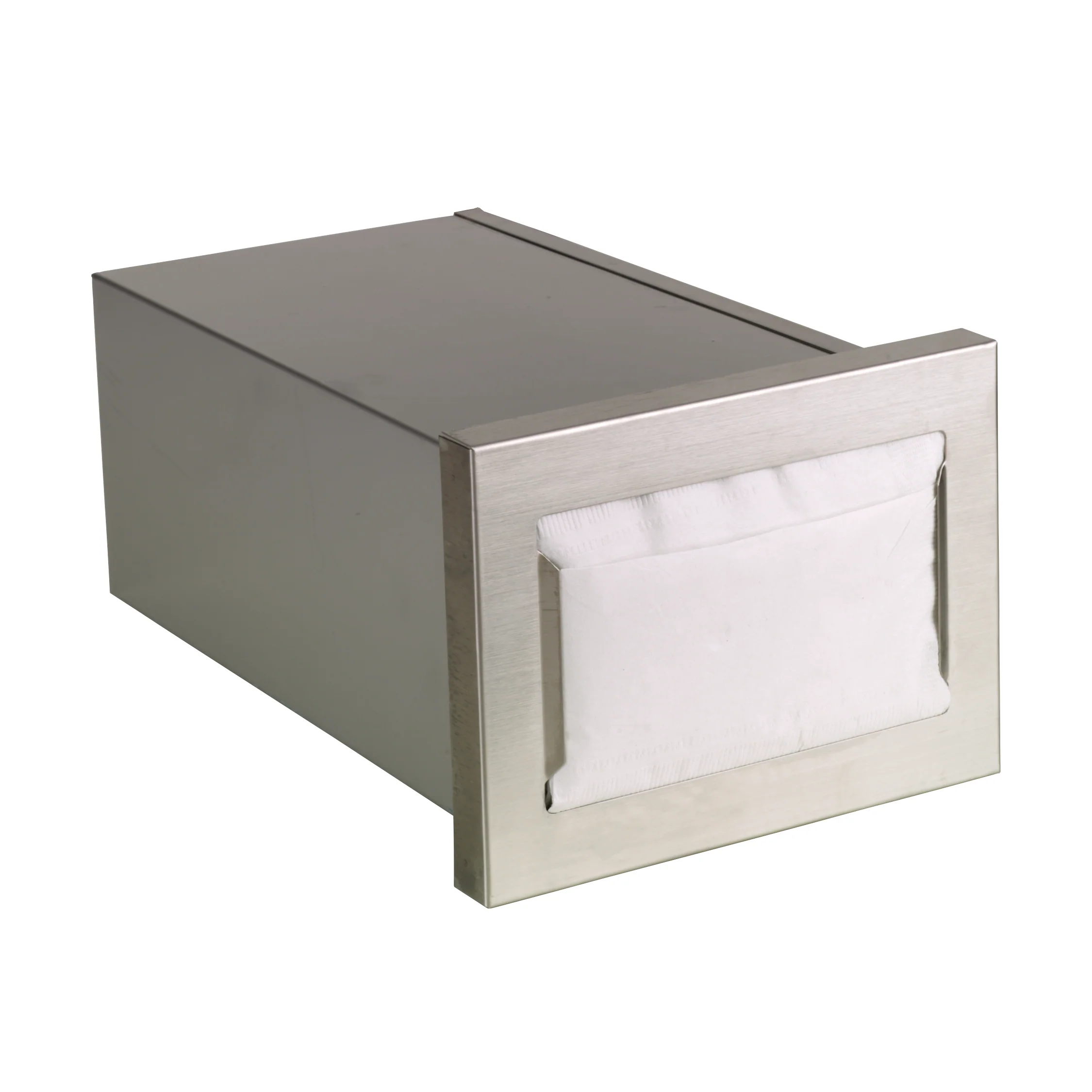 Dispense Rite CMND-1 8-1/8 Inch Built-in Horizontal Napkin Dispenser Stainless Steel