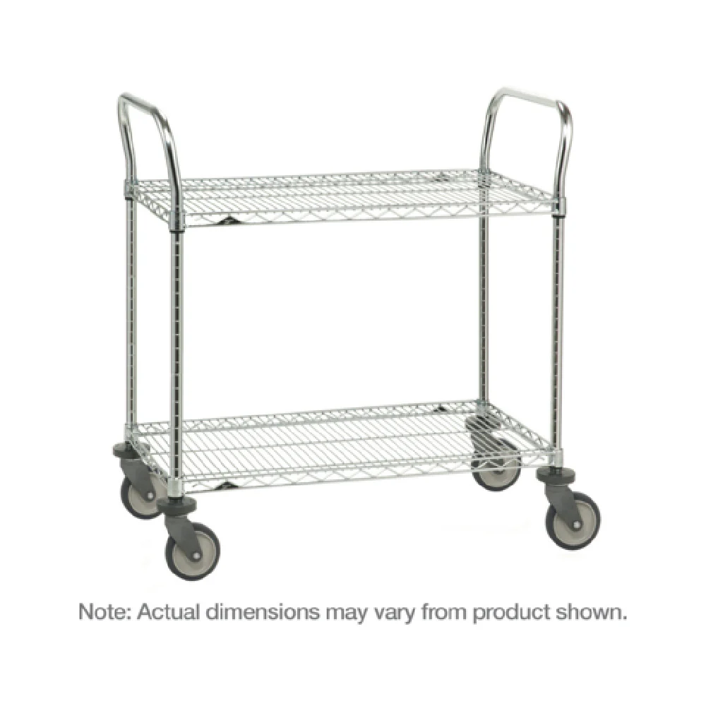 Metro 2SPN56PS 60 Inch SP Heavy Duty Utility Cart with 2 Wire Shelves Metro 2SPN56PS 60 Inch SP Heavy Duty Utility Cart with 2 Wire Shelves