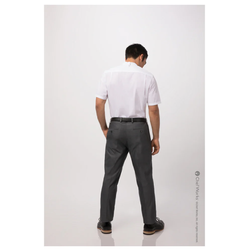 Chef Works SHC08-WHT-S Cook's Shirt Small Snap Front Closure White Poly Cotton Chef Works SHC08-WHT-S Cook's Shirt Small Snap Front Closure White Poly Cotton