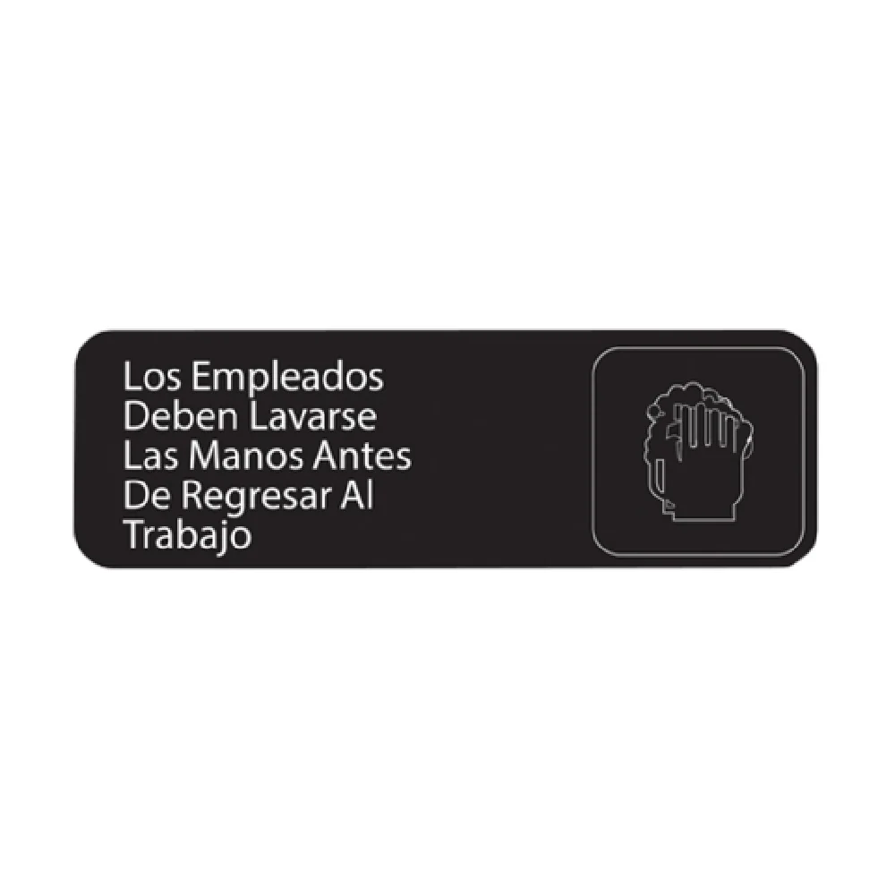 Vollrath 4531 9 Inch Sign Compliance Employees Must Wash Hands Before Returning to Work Vollrath 4531 9 Inch Sign Compliance Employees Must Wash Hands Before Returning to Work