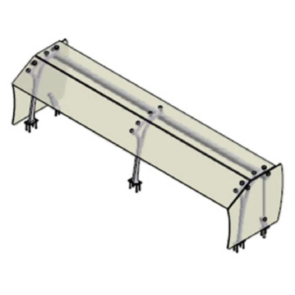 Atlas Metal VGG7-EP4-LT-4 62-3/4 Inch Gardian Sneeze Guard with Fluorescent Light Atlas Metal VGG7-EP4-LT-4 62-3/4 Inch Gardian Sneeze Guard with Fluorescent Light