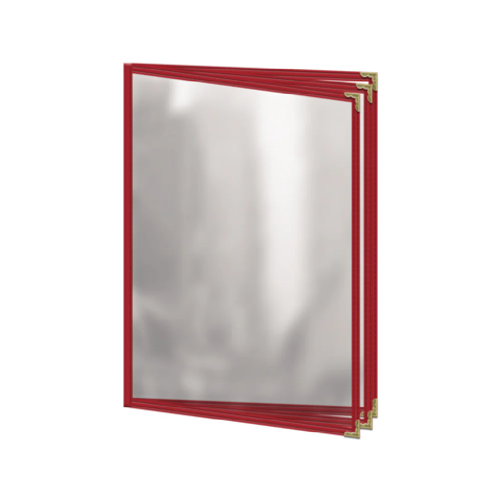 Risch TETB 8.5X11-LEATHERETTE Menu Cover 8-1/2 Inch 3 Page Booklet Vinyl Finish Risch TETB 8.5X11-LEATHERETTE Menu Cover 8-1/2 Inch 3 Page Booklet Vinyl Finish