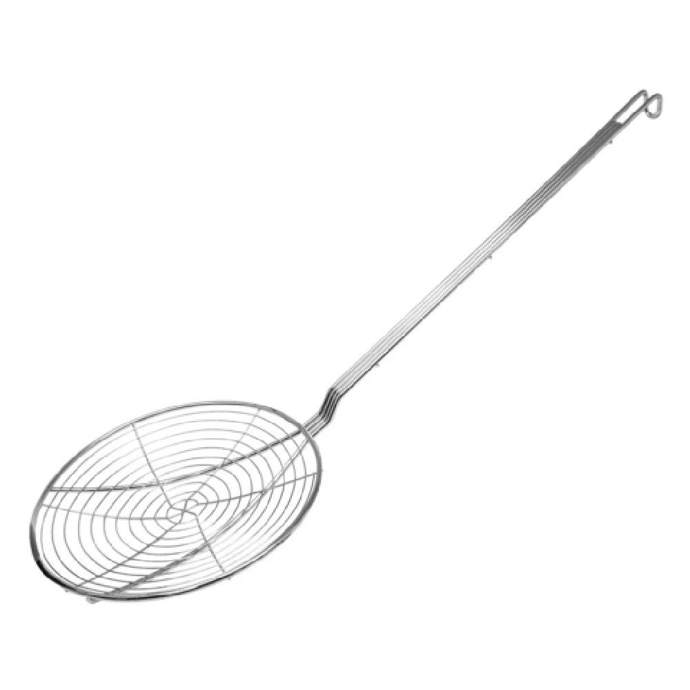 Omcan 81077 9 Inch Diameter Skimmer Spiral Wire Stainless Steel Nickel Plated Handle Omcan 81077 9 Inch Diameter Skimmer Spiral Wire Stainless Steel Nickel Plated Handle