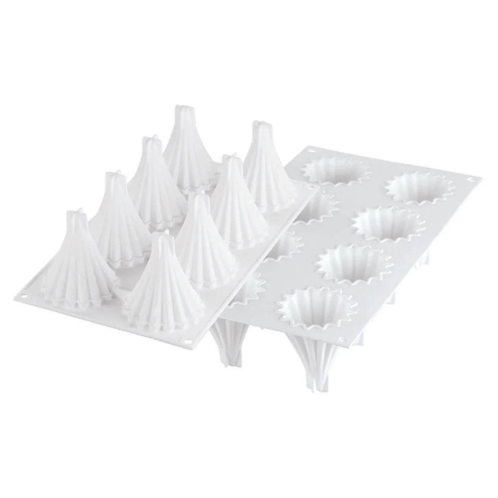 Louis Tellier ASTRO95 2.63 Inch Silikomart Food Mold with 8 Sections White Louis Tellier ASTRO95 2.63 Inch Silikomart Food Mold with 8 Sections White
