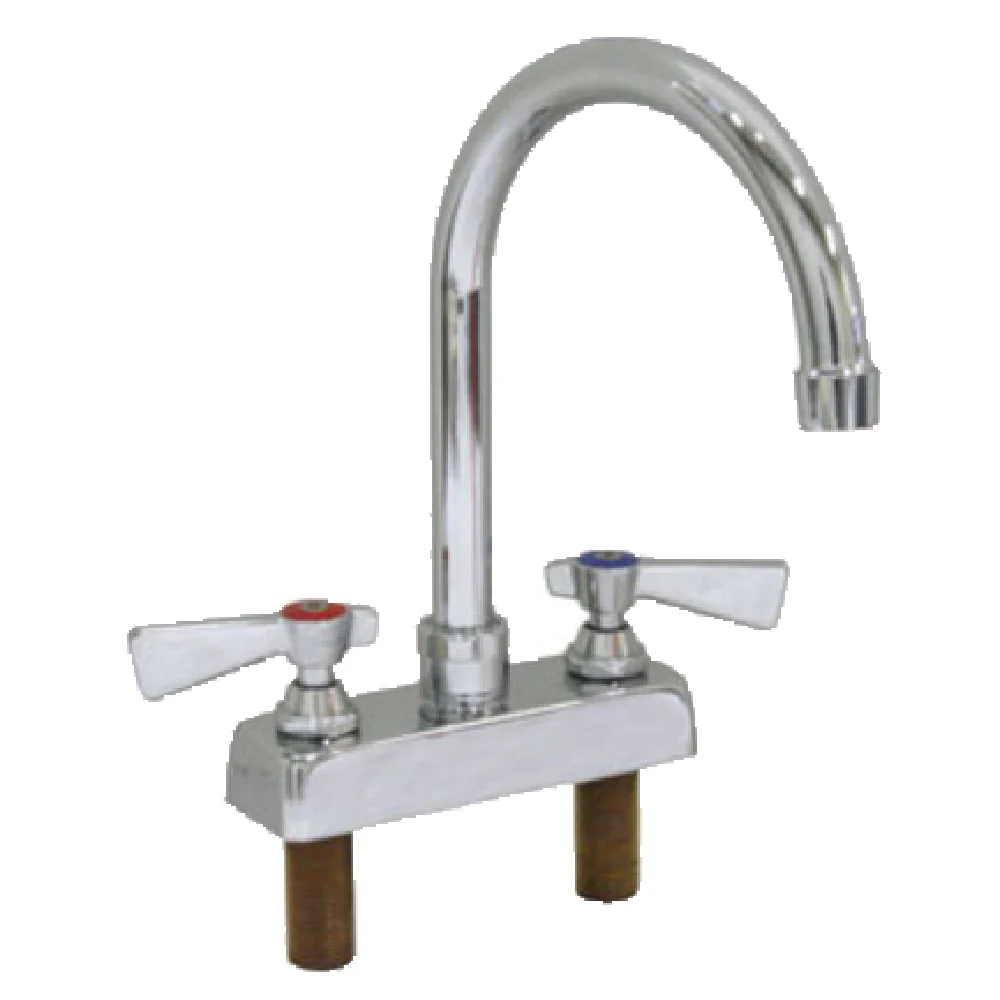 GSW USA AA-422G 4 Inch Deck Mounted Faucet With 5 Inch Gooseneck Spout