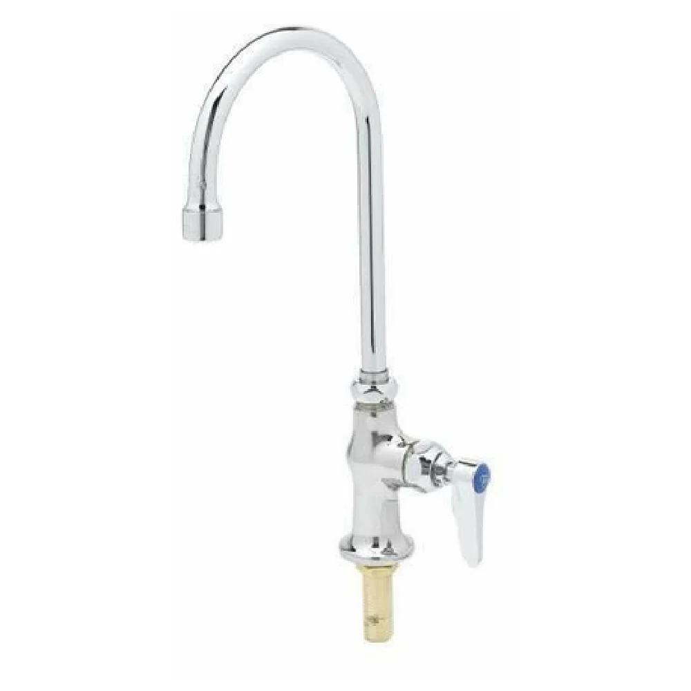 T&S Brass B-0308-QT-VWS Pantry Faucet 5-3/4 Inch Gooseneck Deck Mount with Eterna Cartridges