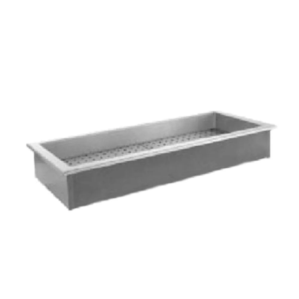 Randell 9743IC 43-3/4 Inch Iced Cold Pan Drop-In Cold Food Unit 3-Pan Stainless Steel with Insulated Pan