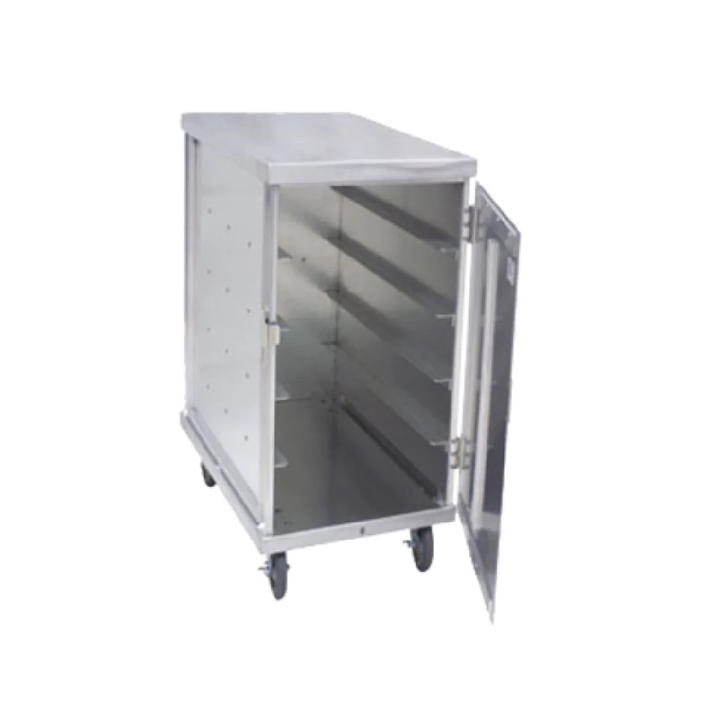 Cres Cor 101141820 22 Inch Mobile Enclosed Meal Tray Delivery Cabinet Aluminum with secure access