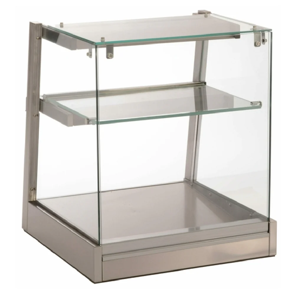 Antunes DCH-500-9500720 24 Inch Heated Display Cabinet Two Tiers Stainless Steel with Angled Open Back Antunes DCH-500-9500720 24 Inch Heated Display Cabinet Two Tiers Stainless Steel with Angled Open Back