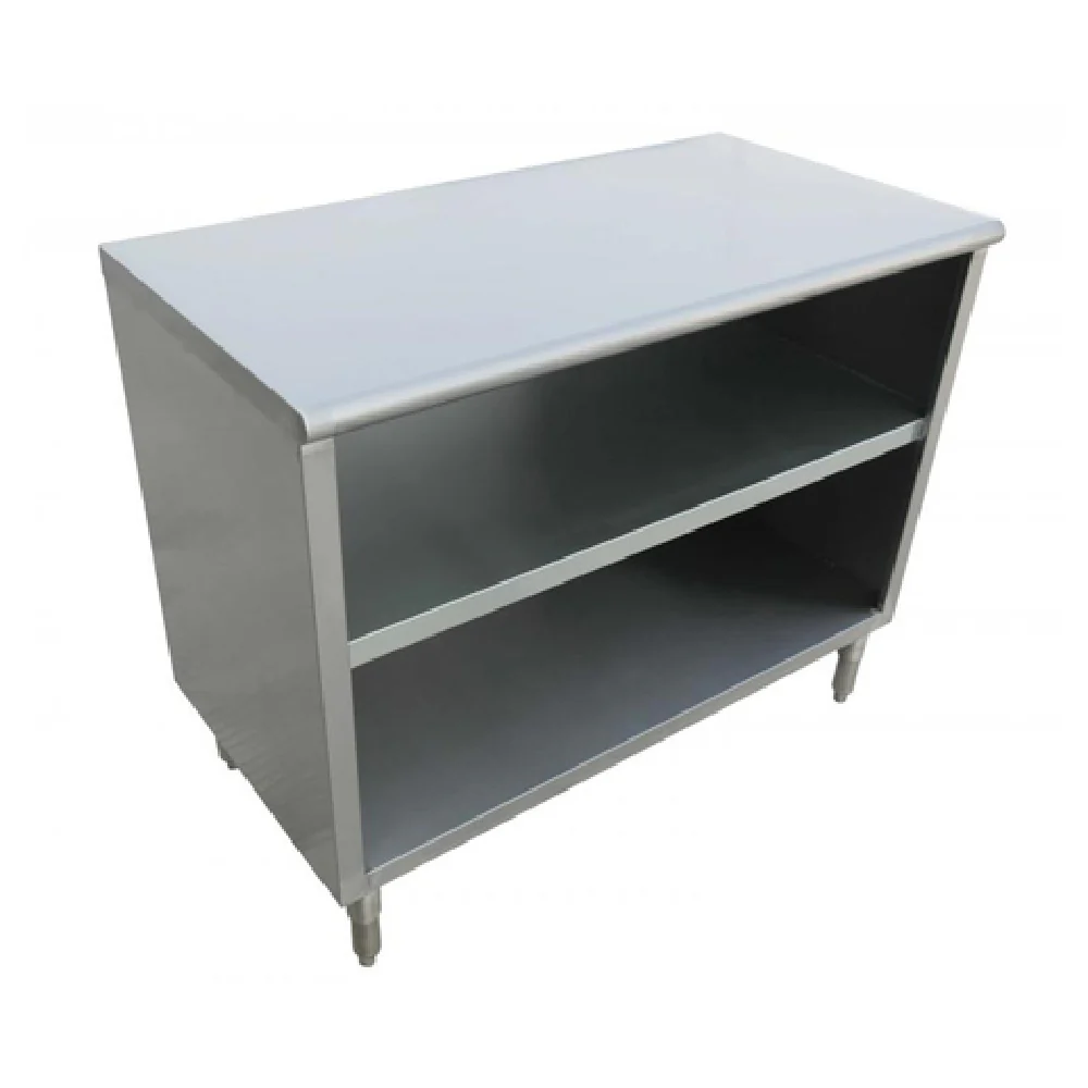 Omcan 38030 60 Inch Dish Cabinet with Fixed Mid-Shelf Stainless Steel