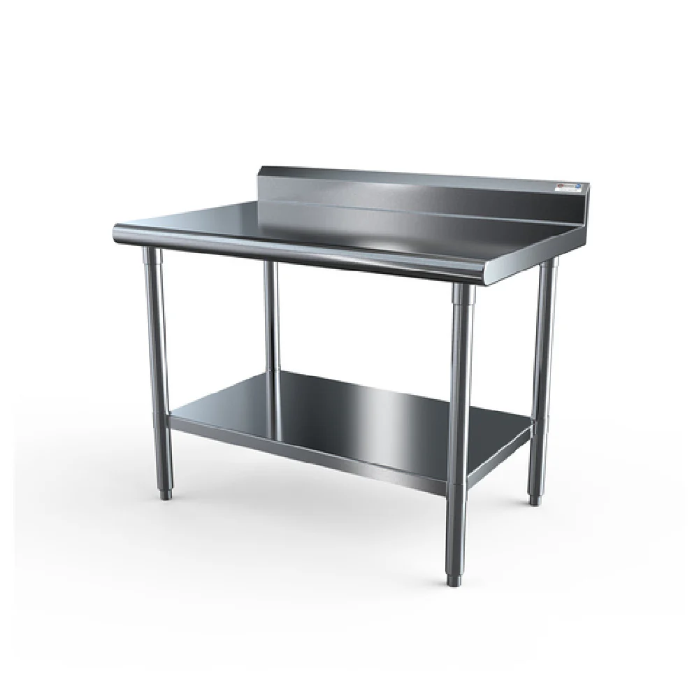 NBR Equipment TS6-3624R5 36 Inch Premium Work Table Stainless Steel Top Bullnose Edge NBR Equipment TS6-3624R5 36 Inch Premium Work Table Stainless Steel Top Bullnose Edge