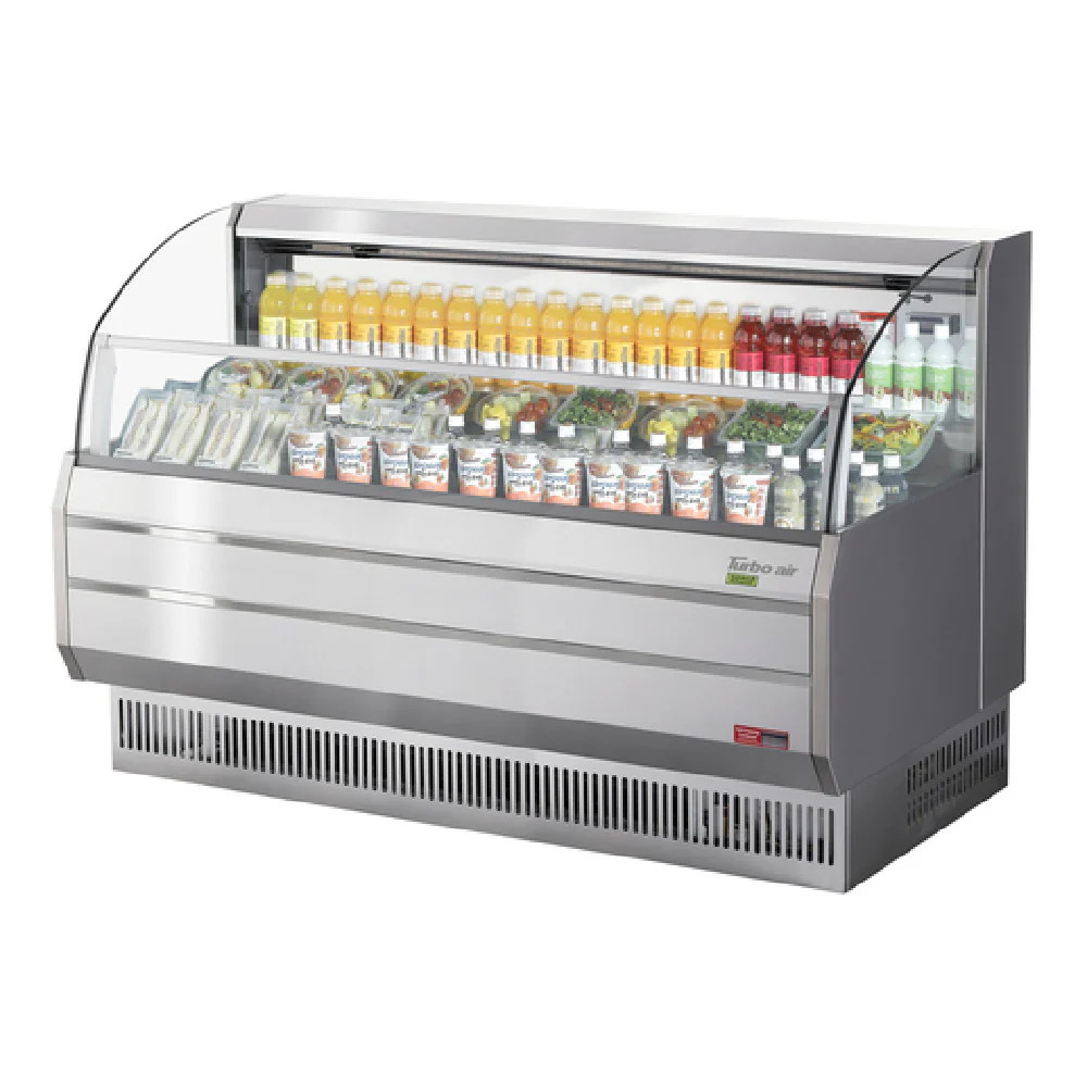 Turbo Air TOM-75SS-N 75 Inch Open Refrigerated Display Merchandiser 13.5 cu ft