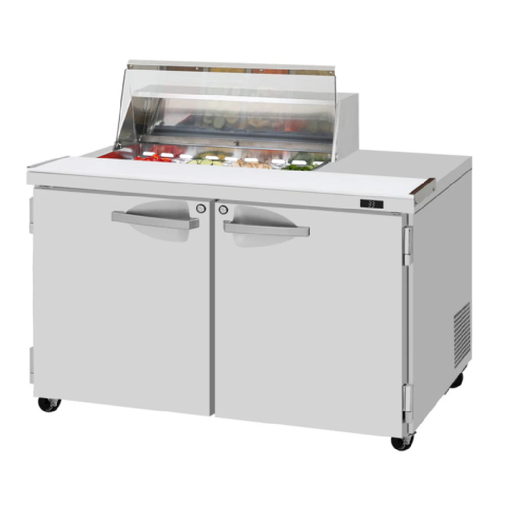 Turbo Air PST-48-08S-N-CL 48 Inch Sandwich Salad Prep Station with Clear Lid Turbo Air PST-48-08S-N-CL 48 Inch Sandwich Salad Prep Station with Clear Lid