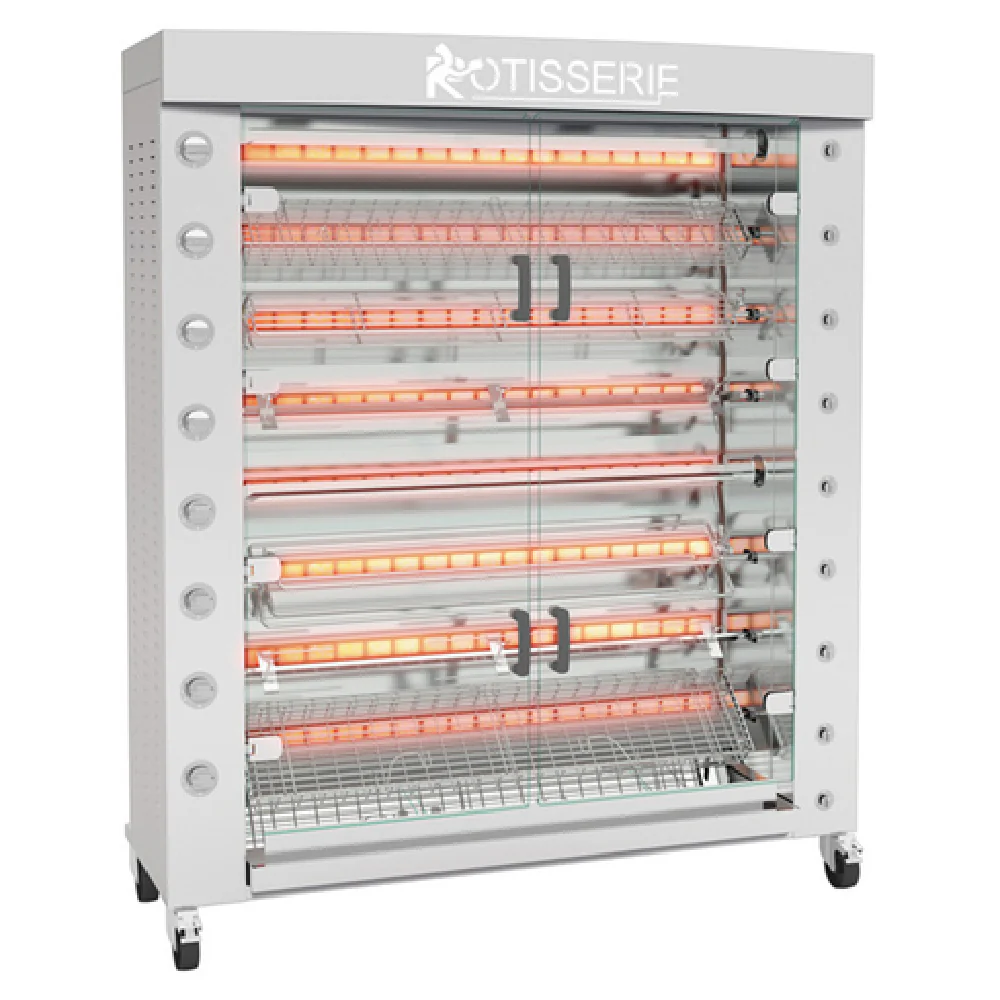 Rotisol FB1600-8G-SS 62 Inch Gas Rotisserie Oven with 8 Spits 181000 BTU Rotisol FB1600-8G-SS 62 Inch Gas Rotisserie Oven with 8 Spits 181000 BTU