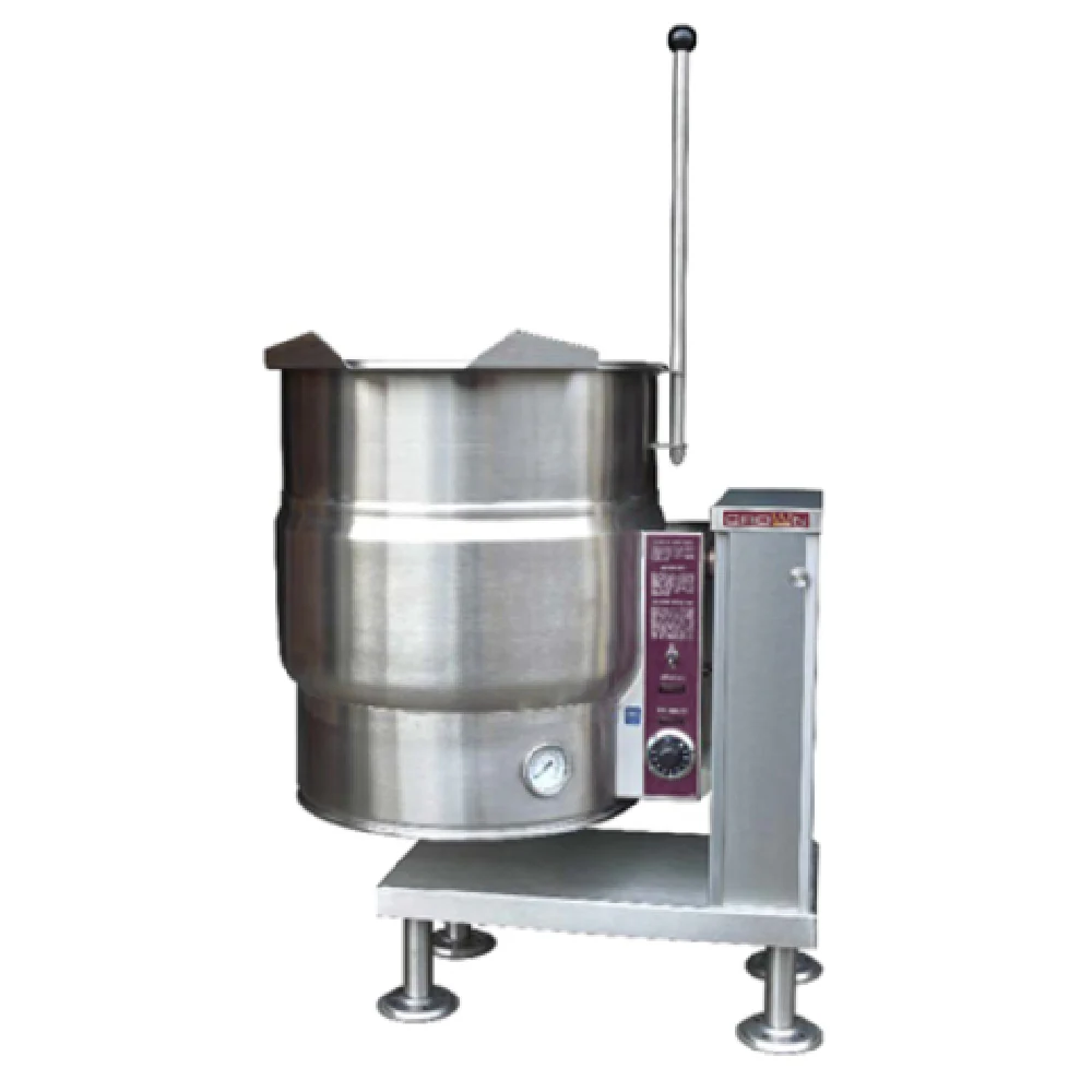 Crown Steam EC-20T_220/60/1 36 Inch Electric Tilting Kettle 20 Gallon Stainless Steel Crown Steam EC-20T_220/60/1 36 Inch Electric Tilting Kettle 20 Gallon Stainless Steel